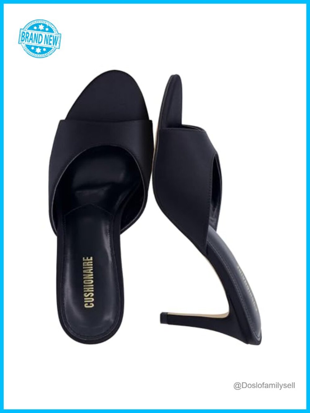 Cushionaire Elle Women's Pointed Toe Heeled Mule Sandal with Memory Foam